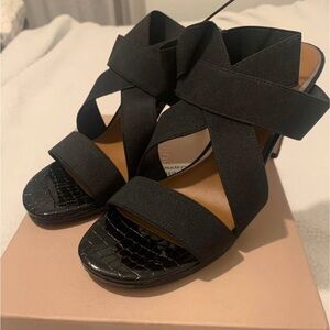 Donald Pliner Katja Heeled Sandal- Black